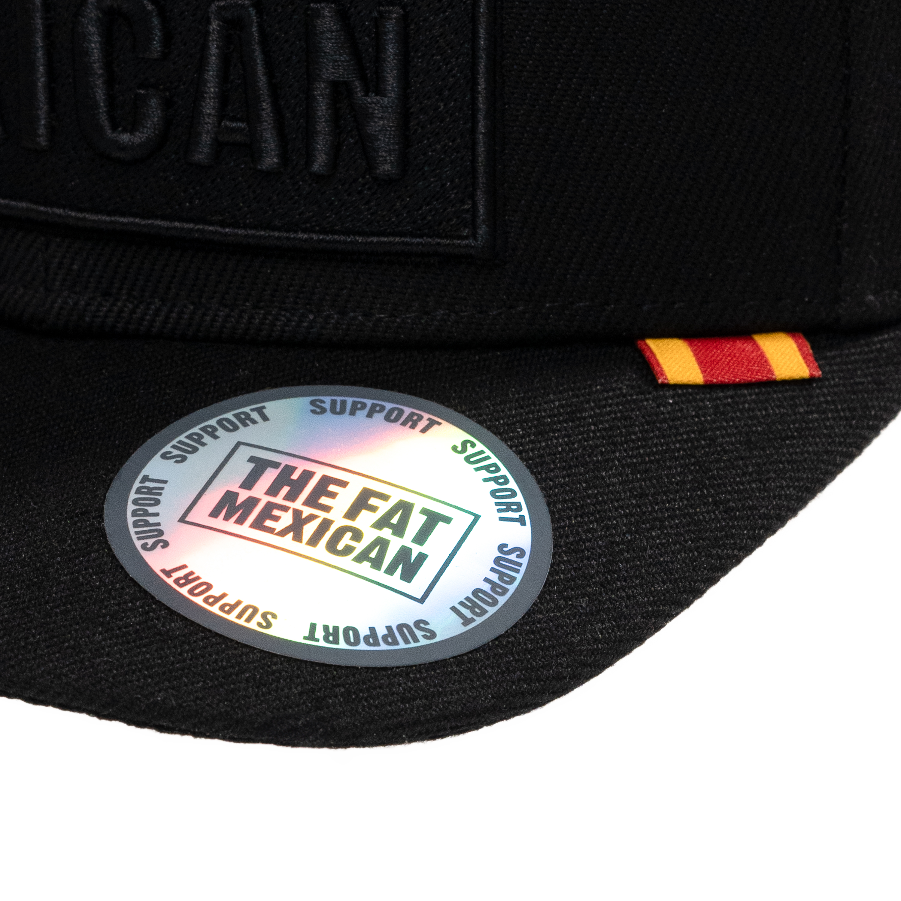 Support The Fat Mexican - Snapback - Black on Black