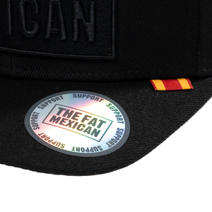 Support The Fat Mexican - Snapback - Black on Black