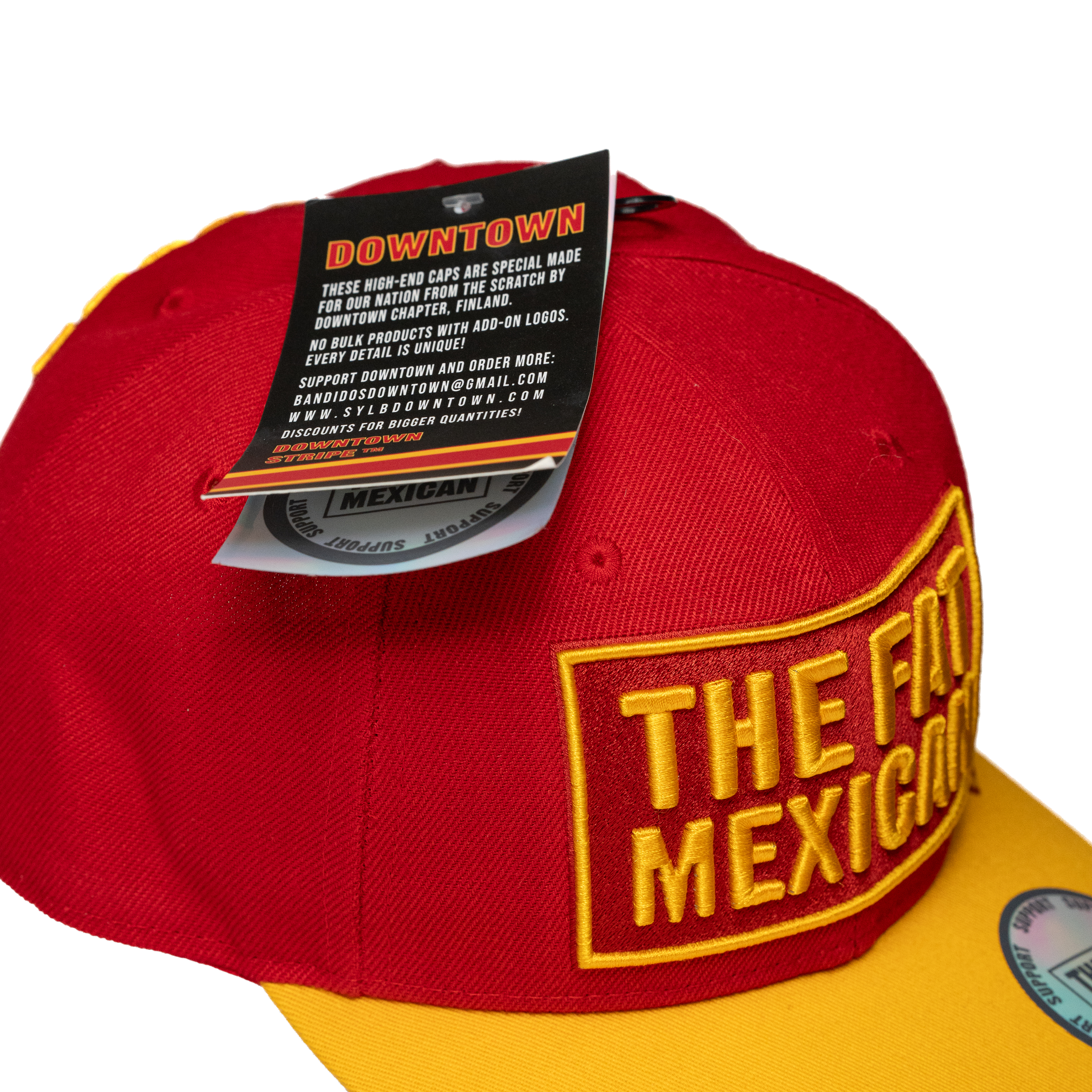 Support The Fat Mexican - Snapback - Red & Gold