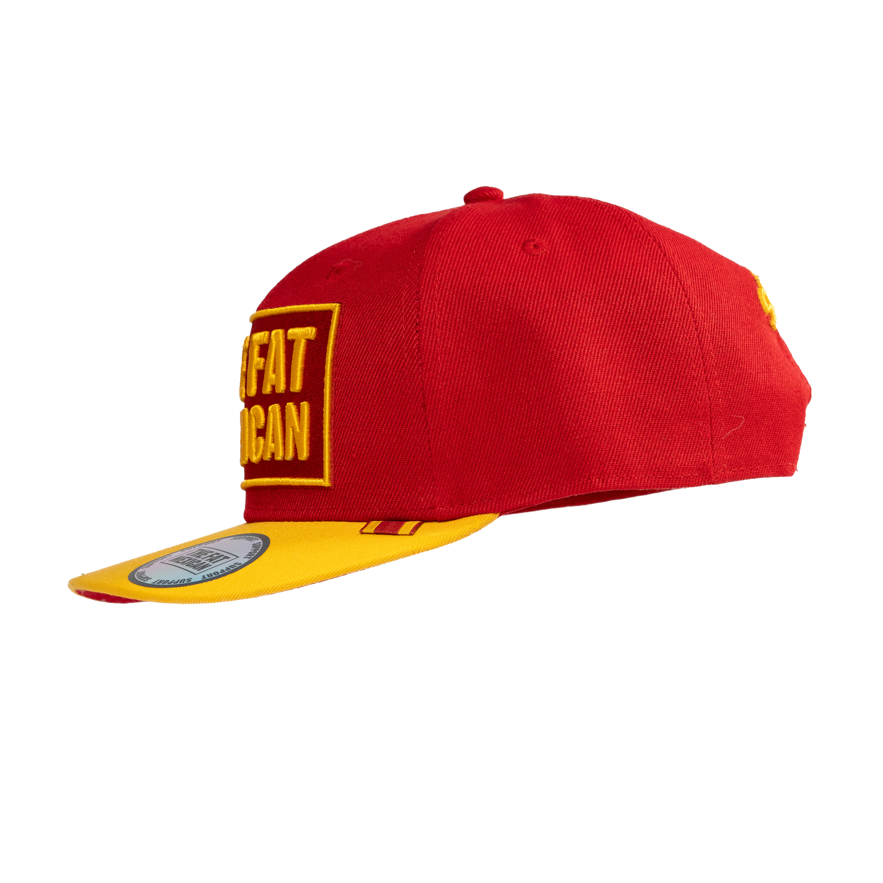 Support The Fat Mexican - Snapback - Red & Gold