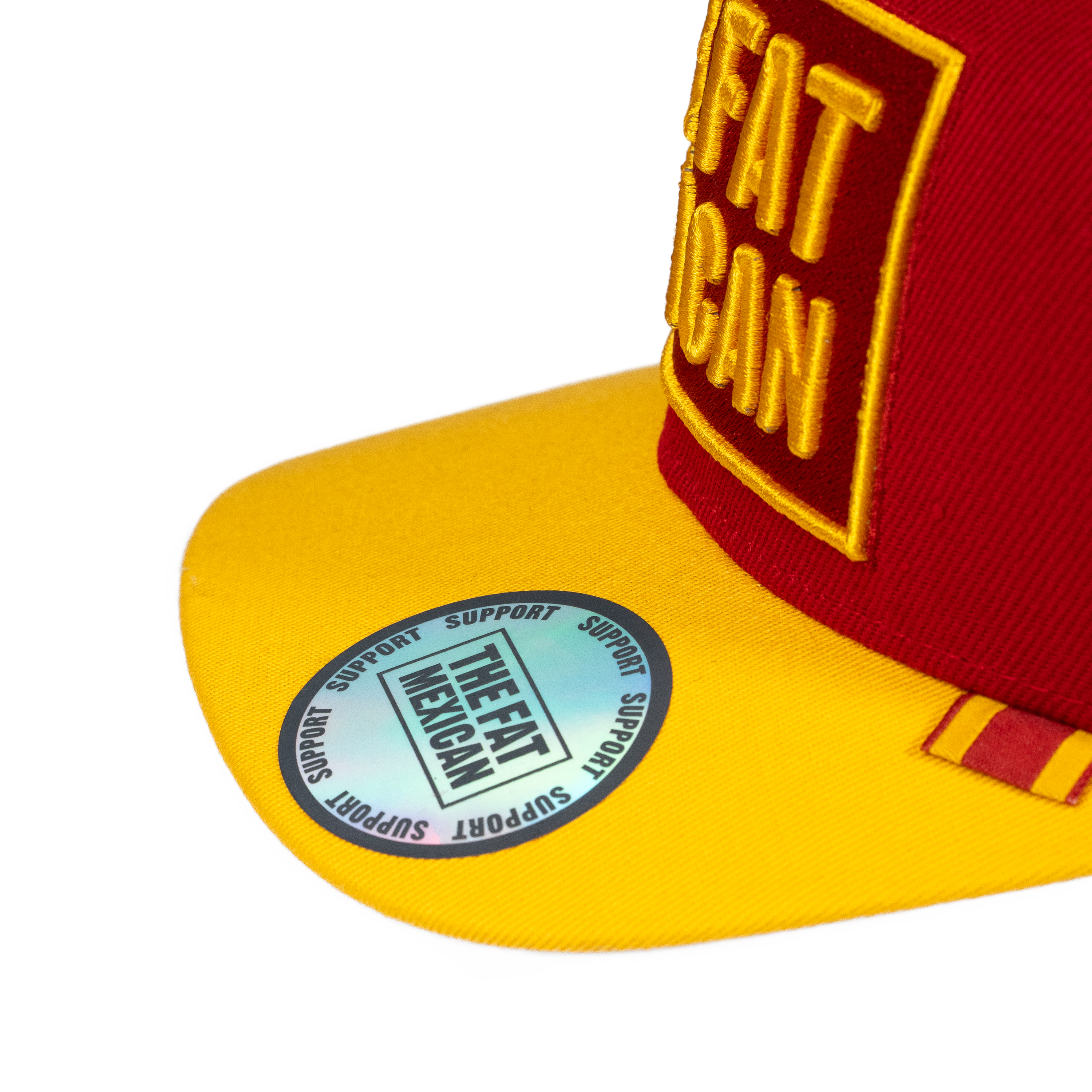 Support The Fat Mexican - Snapback - Red & Gold