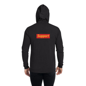 Support - 2 side - Unisex zip hoodie