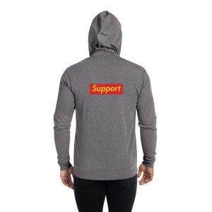 Support - 2 side - Unisex zip hoodie